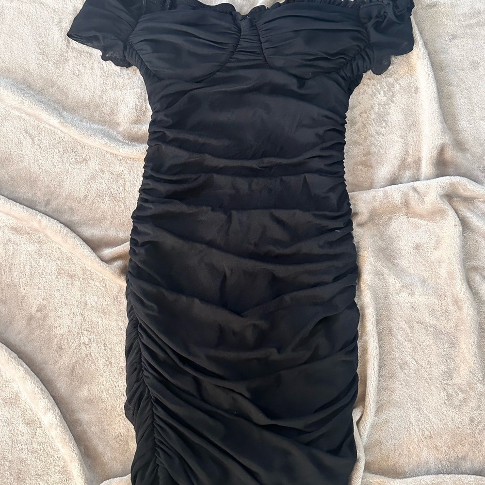 Elegant Black Off-Shoulder Dress
